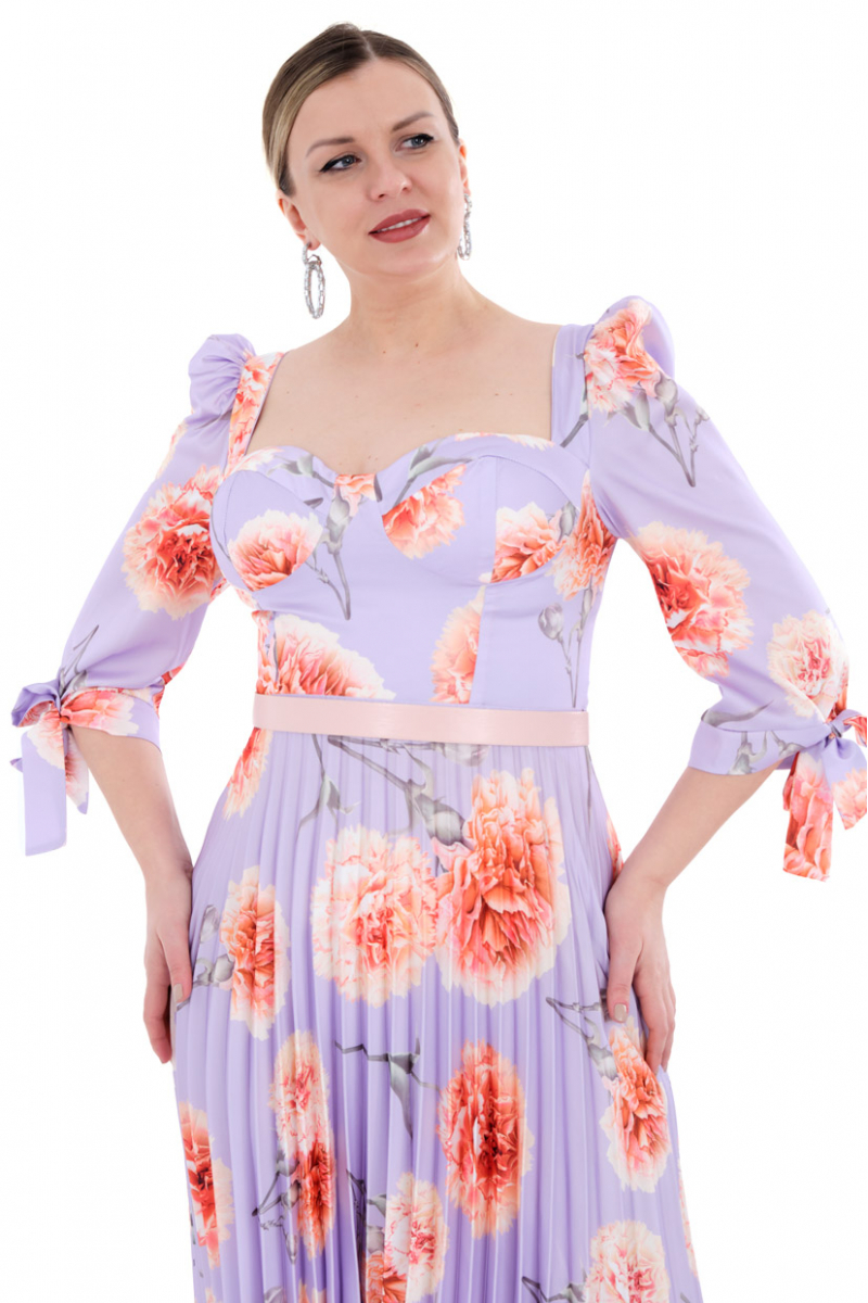 Plus Size Satin 3/4 Sleeve Maxi Dress | All Standard Size Products |  Fervente