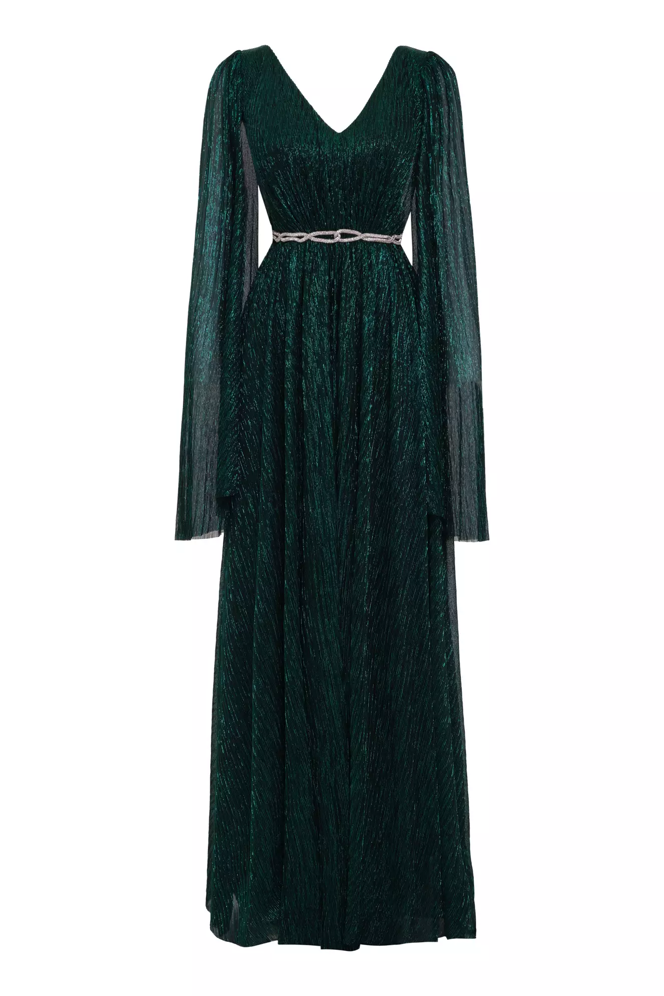fervente green satin sleeveless long dress reviews Sexy Dark Green Leg Split Prom Dress Long Evening Gowns – jkprom main image 0