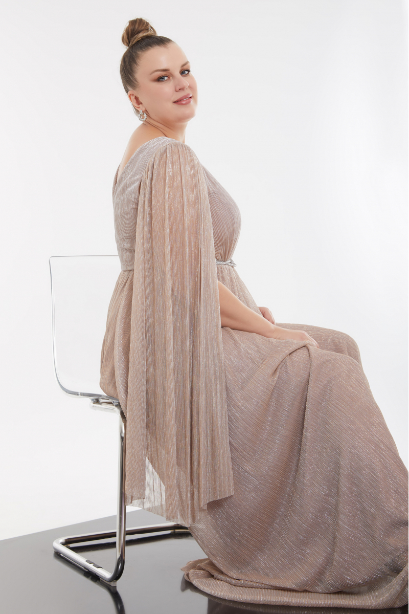 Blush plus size moonlight long sleeve maxi dress