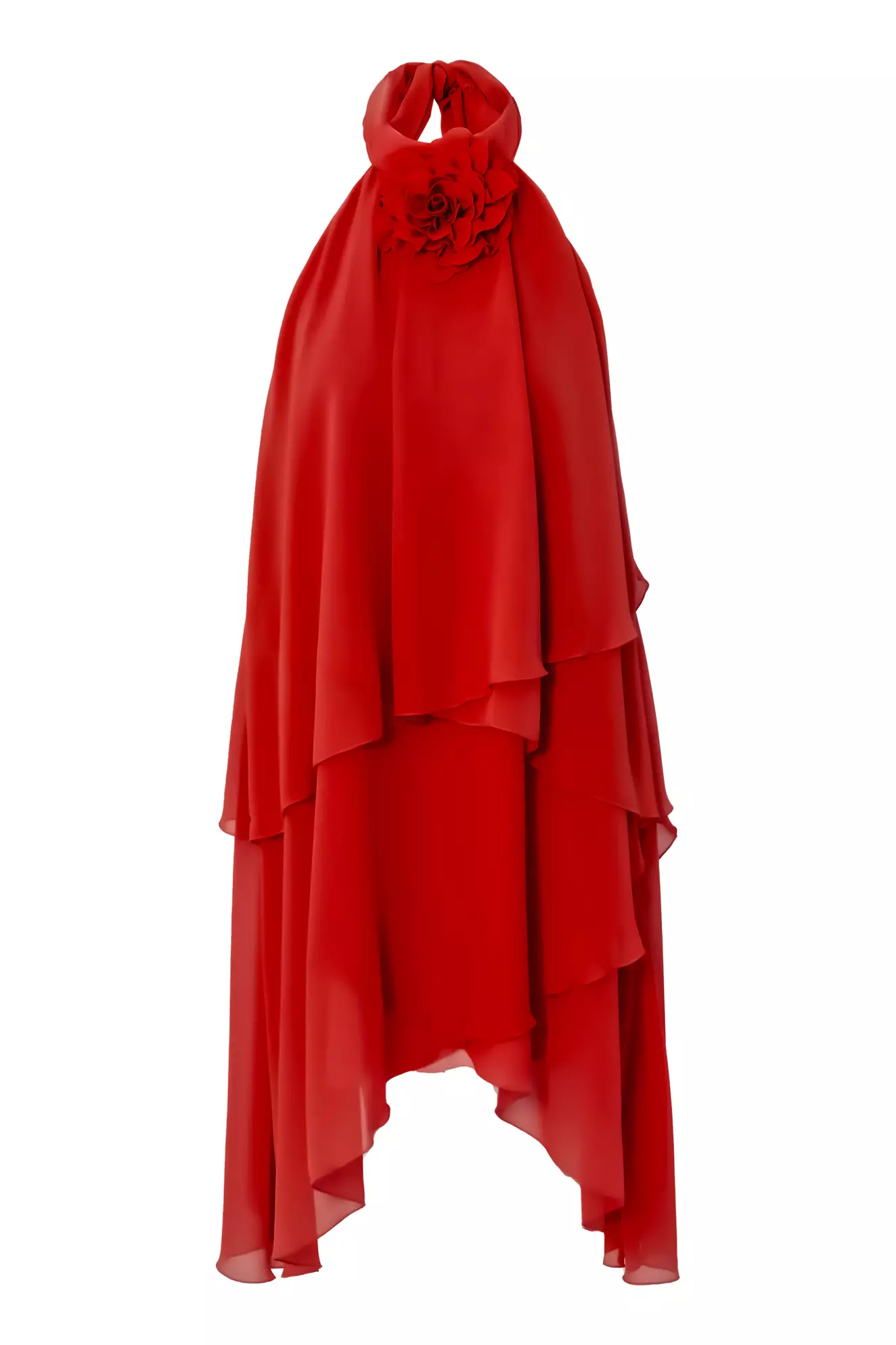 open lace back dress Abi Dress Chiffon Midi Dress in Layla Dot Red main image 1