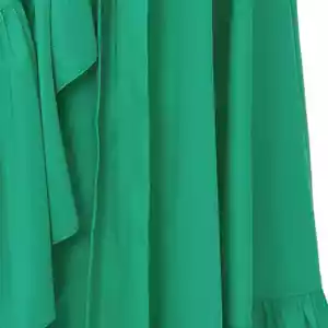 Green Satin Sleeveless Maxi Dress | All | Fervente