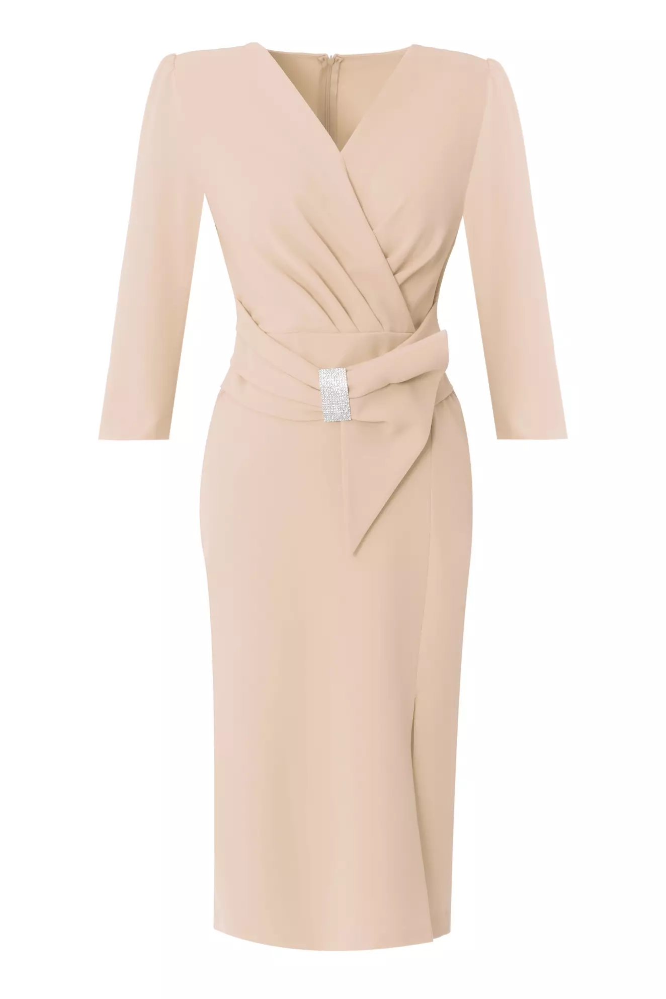 faviana 11002 satin long dress with beaded lace appliqué Faviana 11405 – Mia Bella The Label main image 0