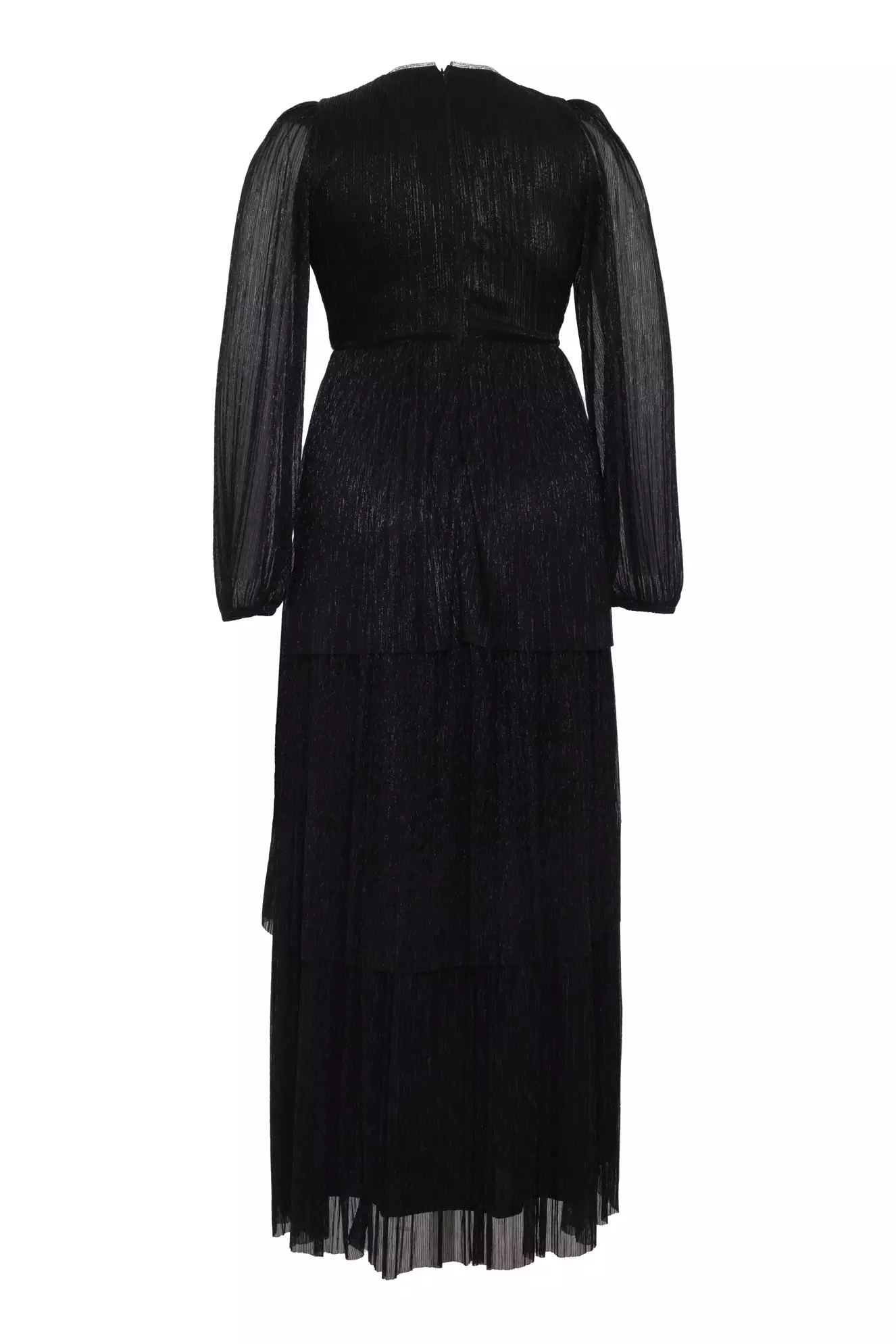 Black plus size moonlight long sleeve long dress