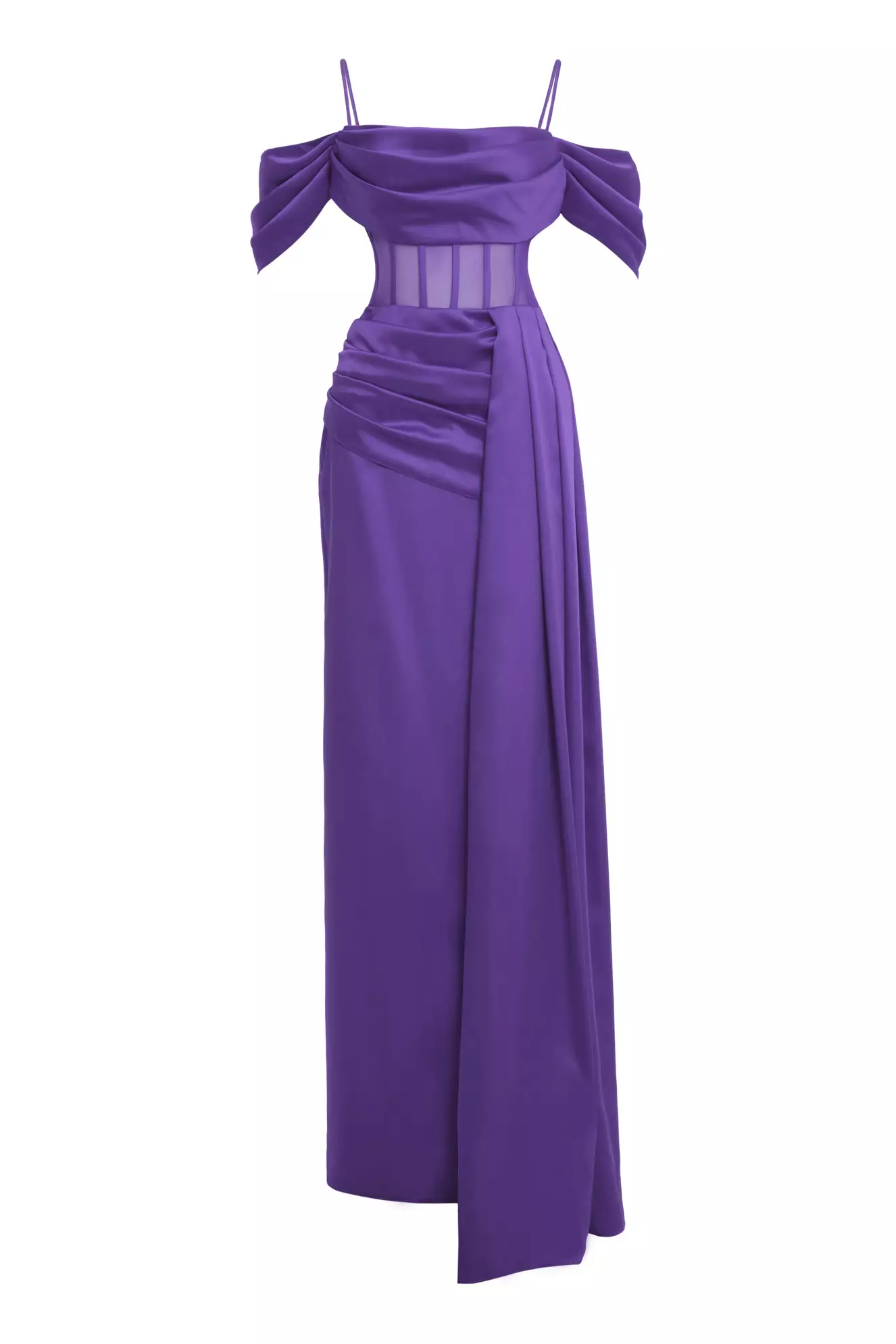 green emerald velvet dress Stunning Dark Green Long Satin Spaghetti-Straps Prom Dress With Slit