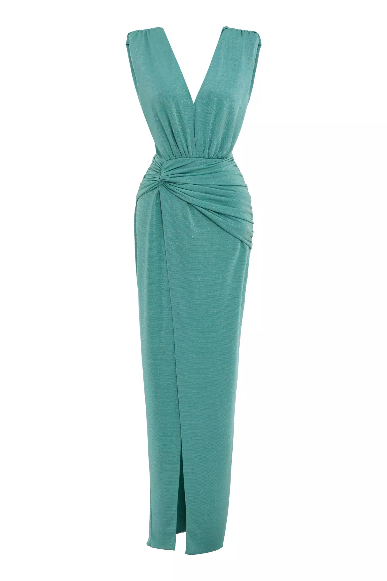 long sleeve green dress short Short Satin Ruffles Prom Homecoming Dresses With Velvet Sleeves main image 1