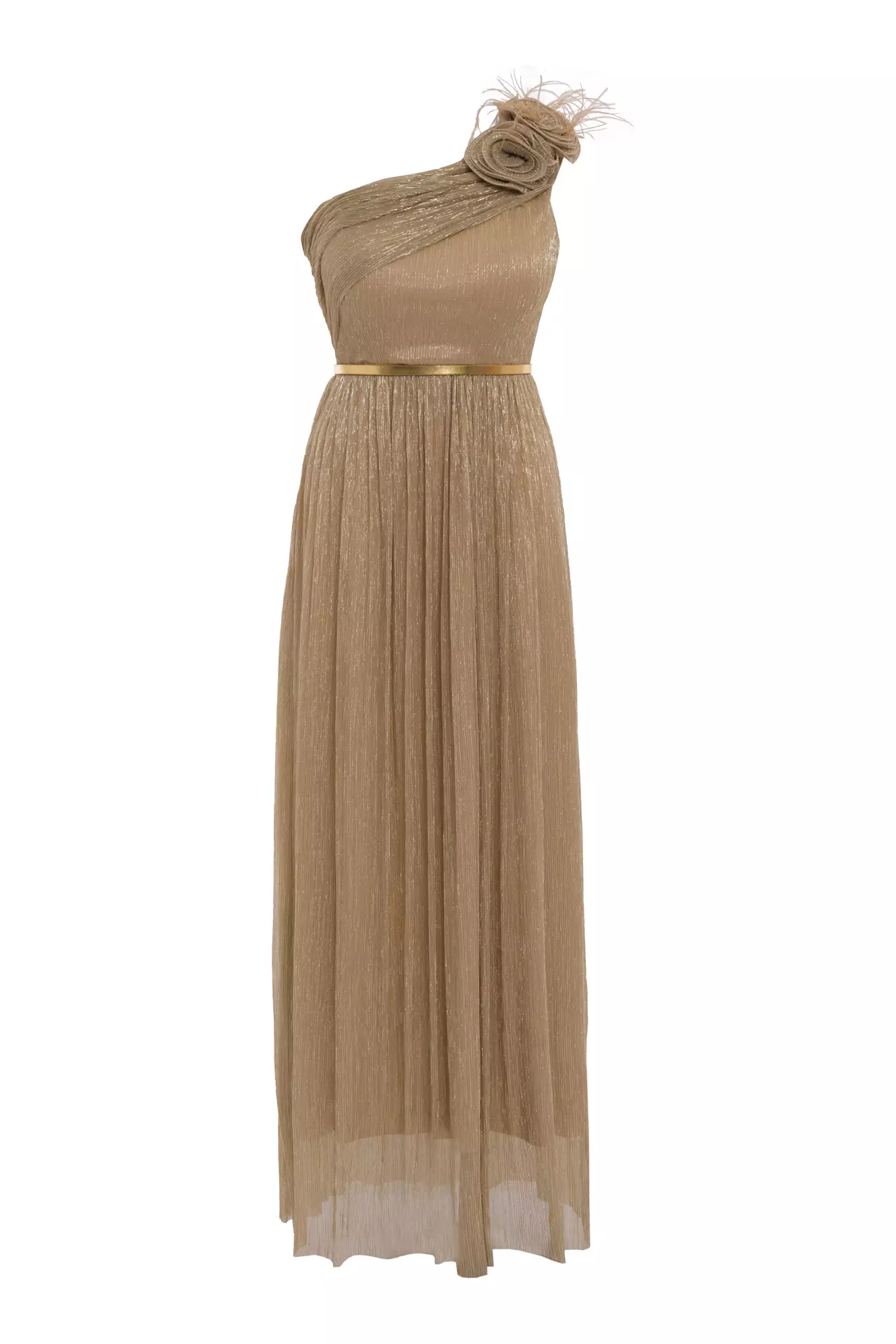 Gold moonlight sleeveless maxi dress
