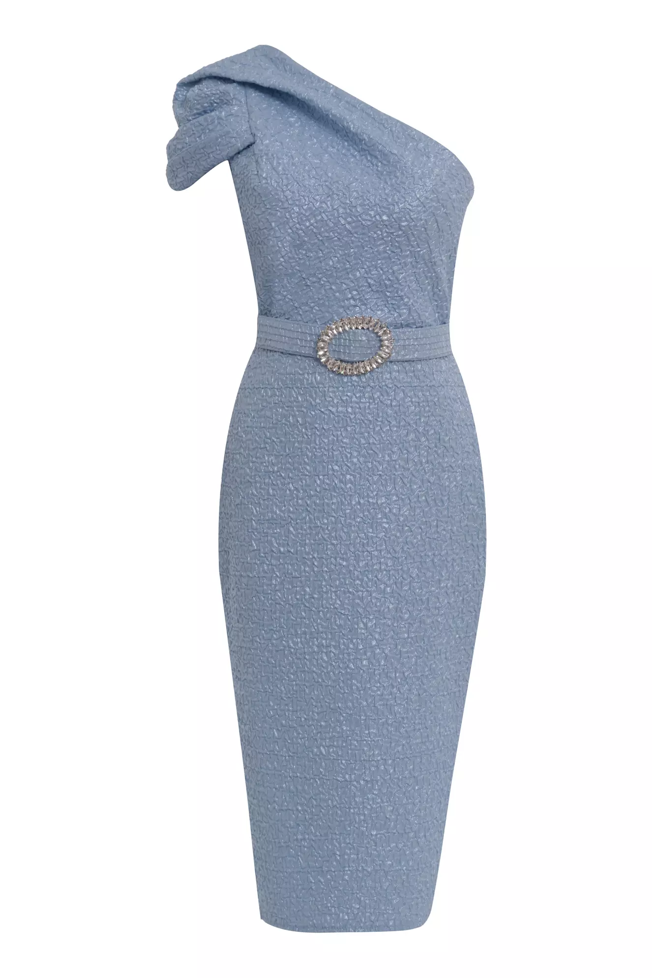 Blue jakar sleeveless midi dress