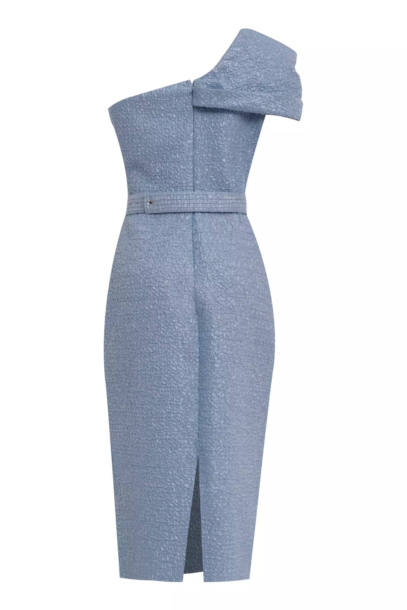 Blue jakar sleeveless midi dress