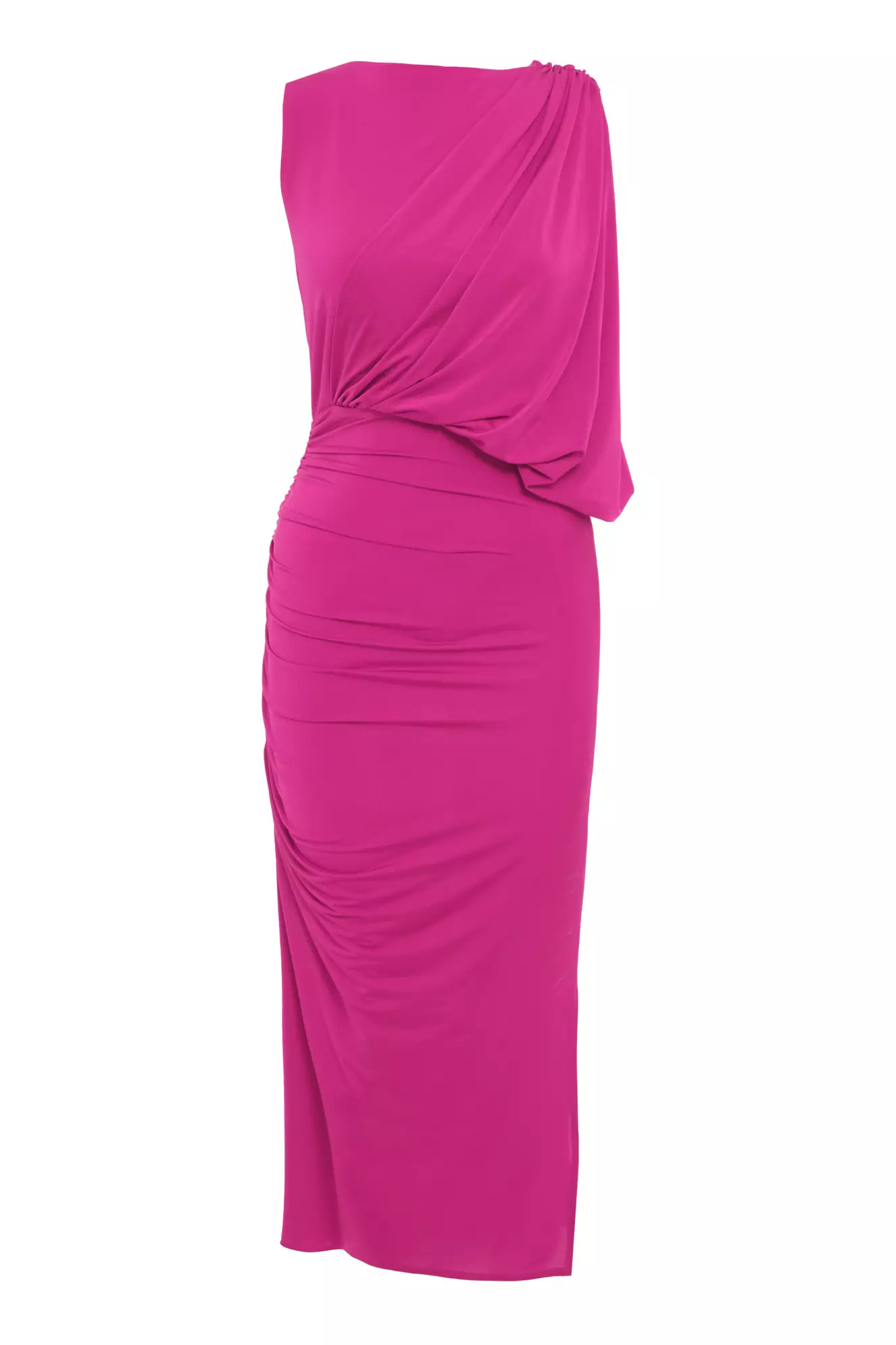 Fuchsia sandy sleeveless maxi dress