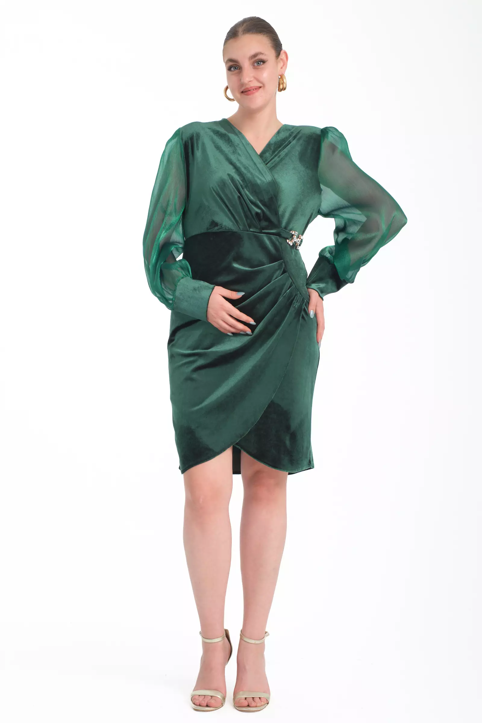 knee length dresses for ladies Emma Midi Dress, in Steel Blue Luxe Satin, Size: Small | Show Me Your Mumu