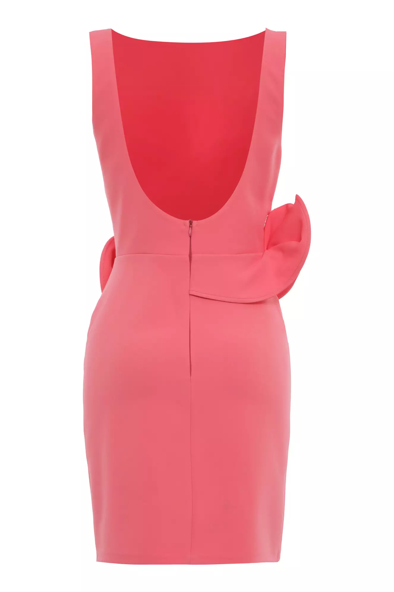 Printed crepe sleeveless mini dress