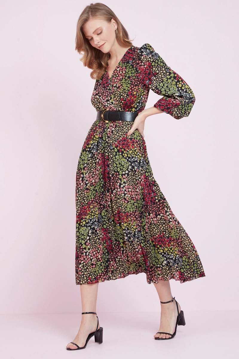 Crepe Long Sleeve Midi Dress | All Standard Size Products | Fervente Crepe Long Sleeve Midi Dress | All Standard Size Products | Fervente