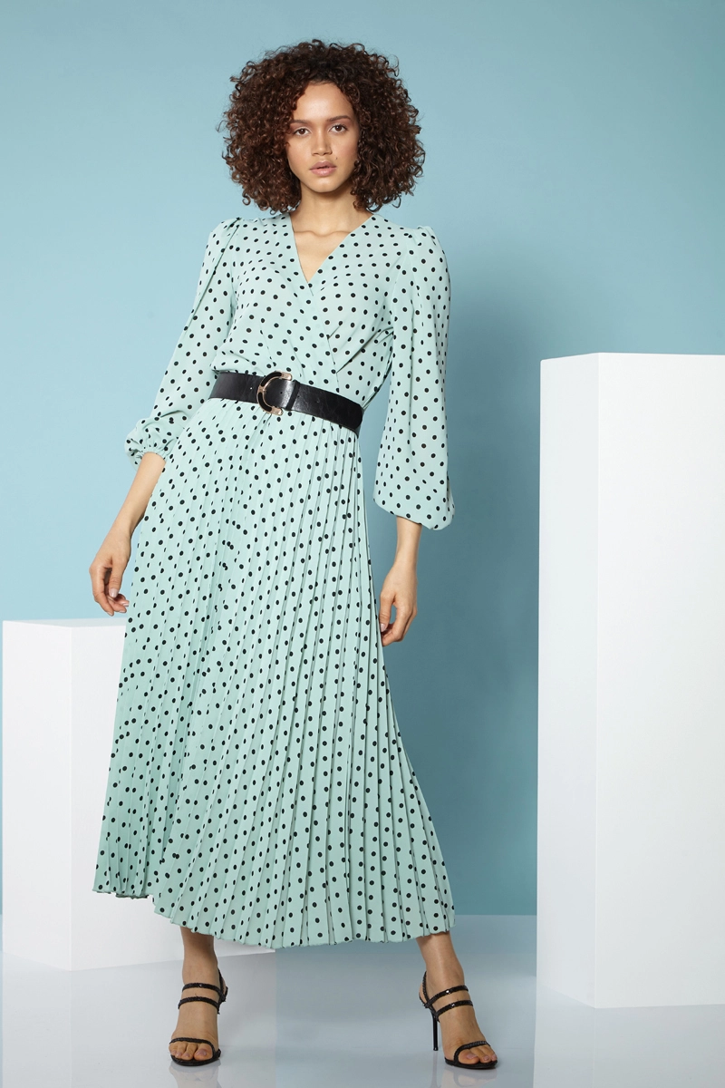 chinese dress ladies Matilda Midi Dress in Crinkle PlissÃ© – Draper James main image 1