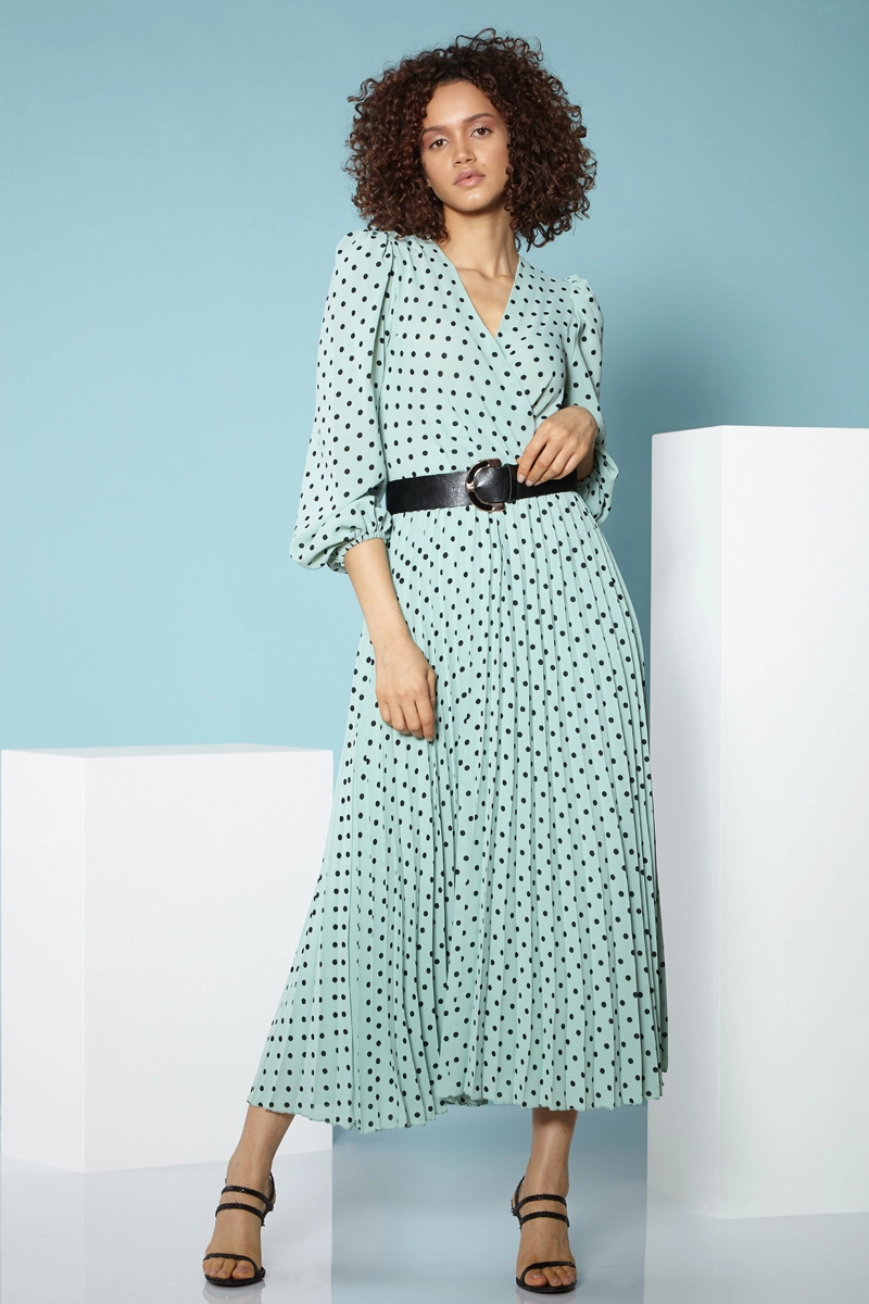 Crepe Long Sleeve Midi Dress | All Standard Size Products | Fervente