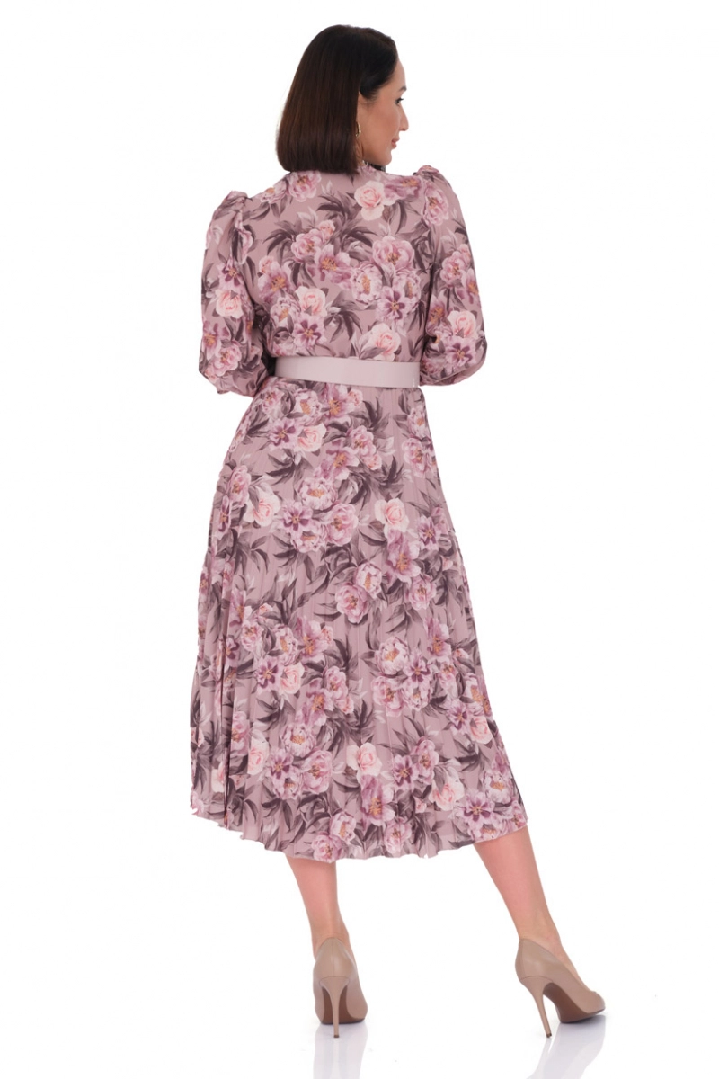 long sleeve brown dress formal Ever-Pretty Round Neckline Long Sleeve Empire Waist Chiffon Formal Dress