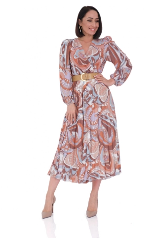 chinese dress ladies Olivia Crepe Long Sleeve Maxi Modest Dress | Dress