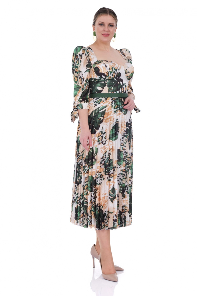 chinese dress ladies Plus Size Chiffon Long Sleeve Maxi Dress Rust / 2XL
