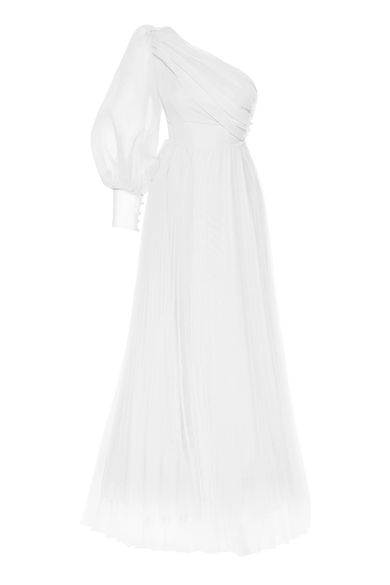 fervente gold plus size tulle single sleeve maxi dress reviews Plus Size Gold Formal V Neck Long Sleeve High Waist Pleated Maxi Dress