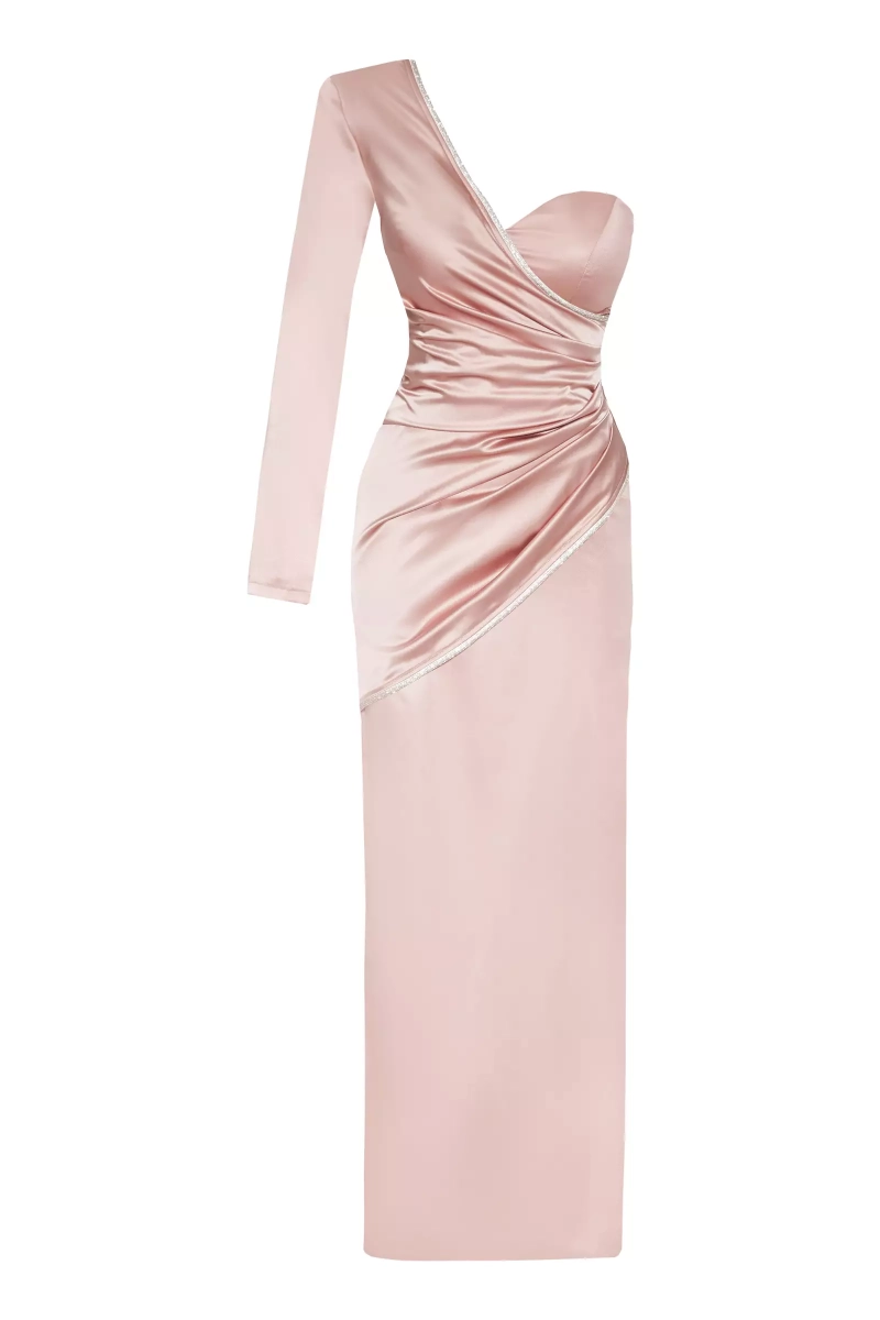 fervente red satin sleeveless long dress reviews Red Satin Single Sleeve Long Dress | All Standard Size Products