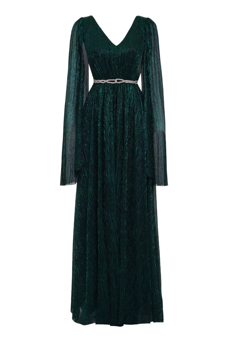 green emerald velvet dress Zapaka Women Dark Green Prom Dress Mermaid Spaghetti Straps Long Formal Dress with Slit, Dark Green / US12