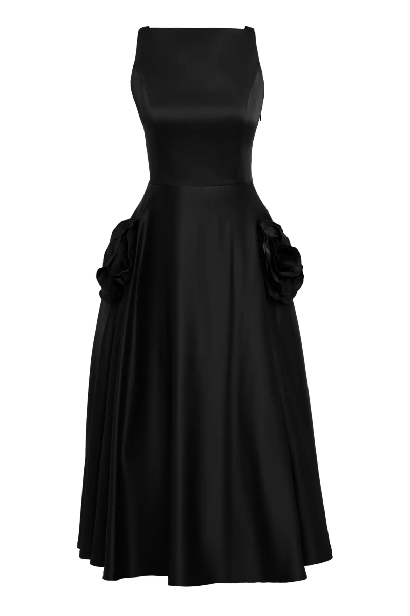 fervente black satin sleeveless long dress reviews Sleeveless Black Evening Gown: Channel the Sophisticated Style of Breakfast at Tiffany's