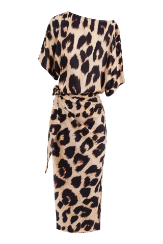 FRV Printed satin short sleeve midi set - Monclova