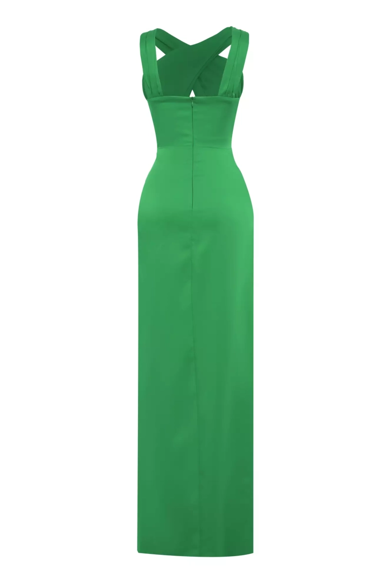 fervente green satin sleeveless long dress reviews Green Satin Sleeveless Long Dress | All Standard Size Products
