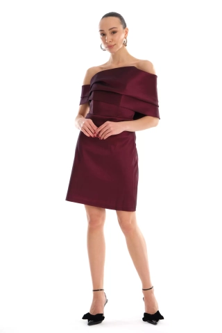 FRV Gray tafta single sleeve mini dress - Brighton