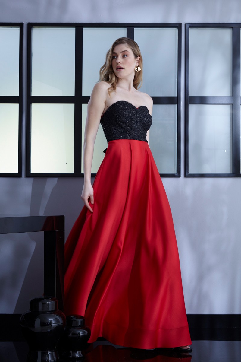 Red Satin Mini Sleeveless Dress