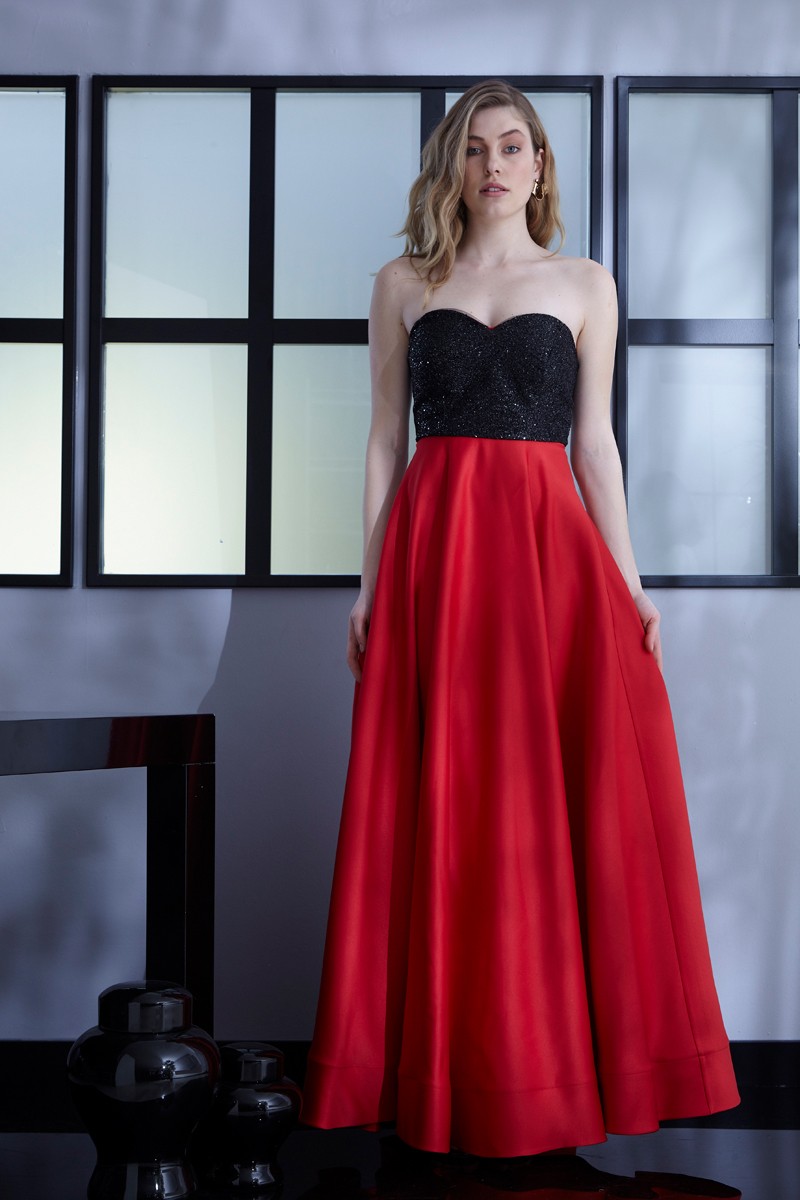 Red Satin Mini Sleeveless Dress