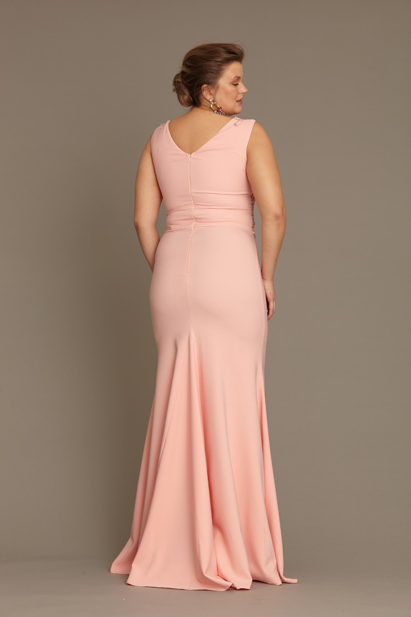 Powder Plus Size Crepe Sleeveless Maxi Dress