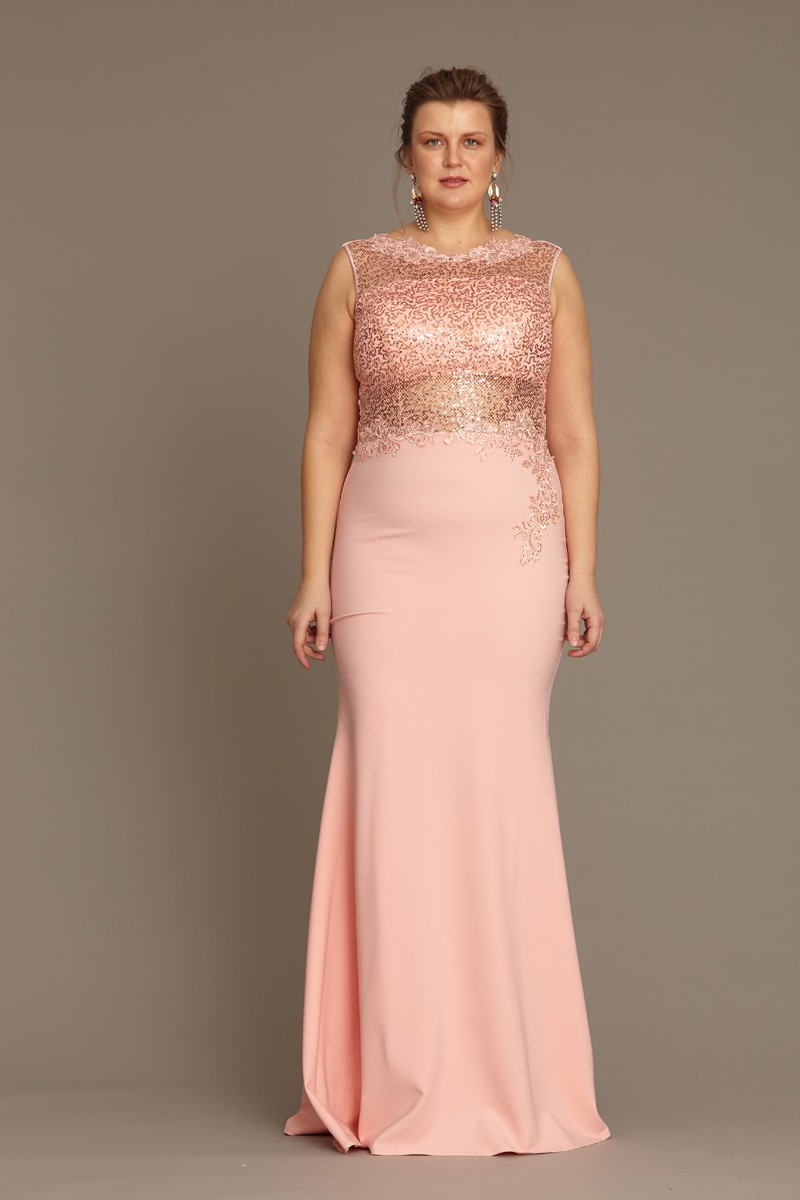 Powder Plus Size Crepe Sleeveless Maxi Dress