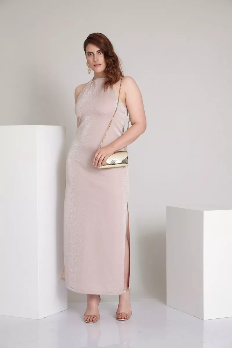 Powder Plus Size Knitted Sleeveless Maxi Dress