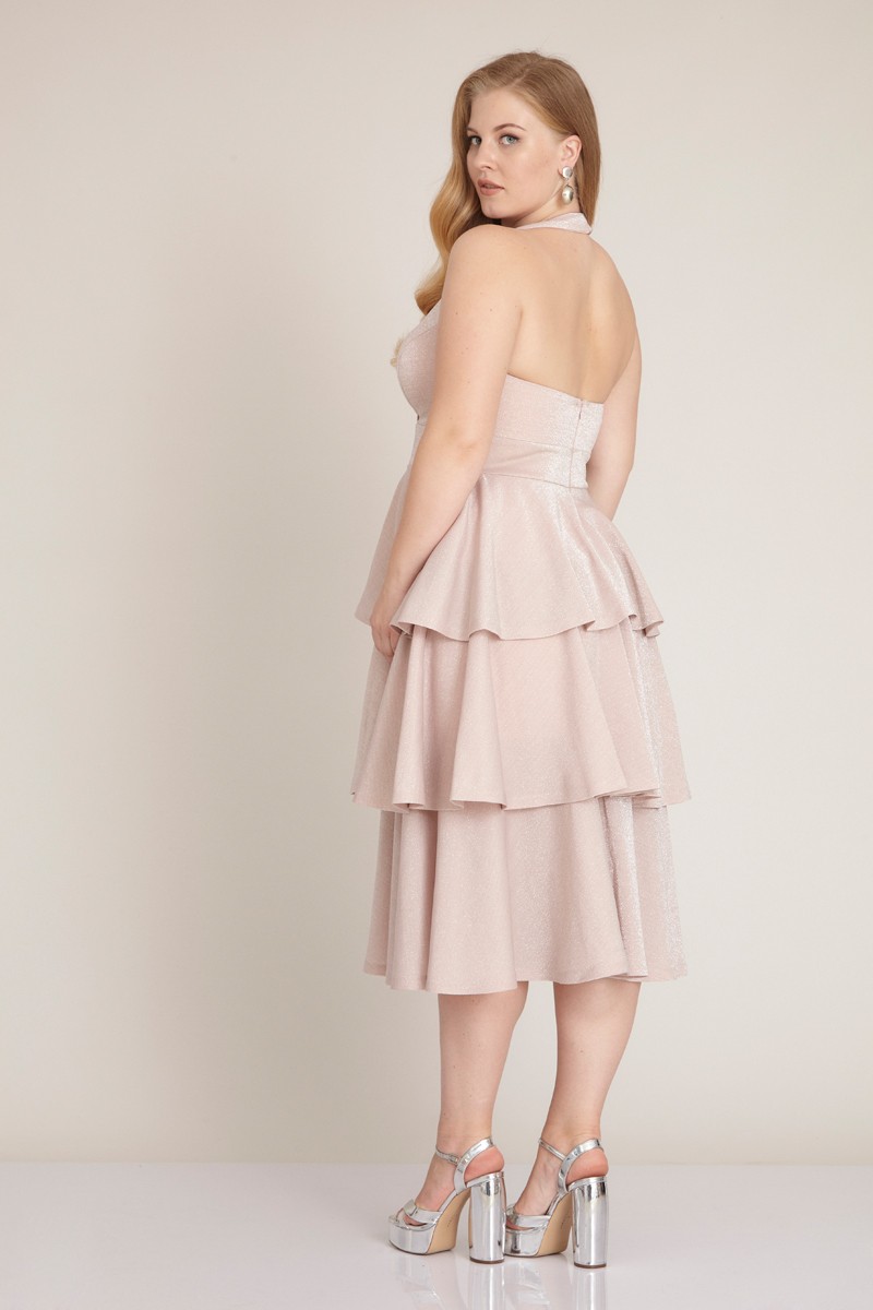 Powder Plus Size Knitted Sleeveless Midi Dress