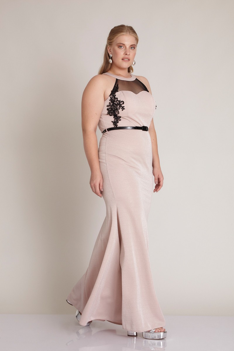 Powder Plus Size Knitted Sleeveless Maxi Dress