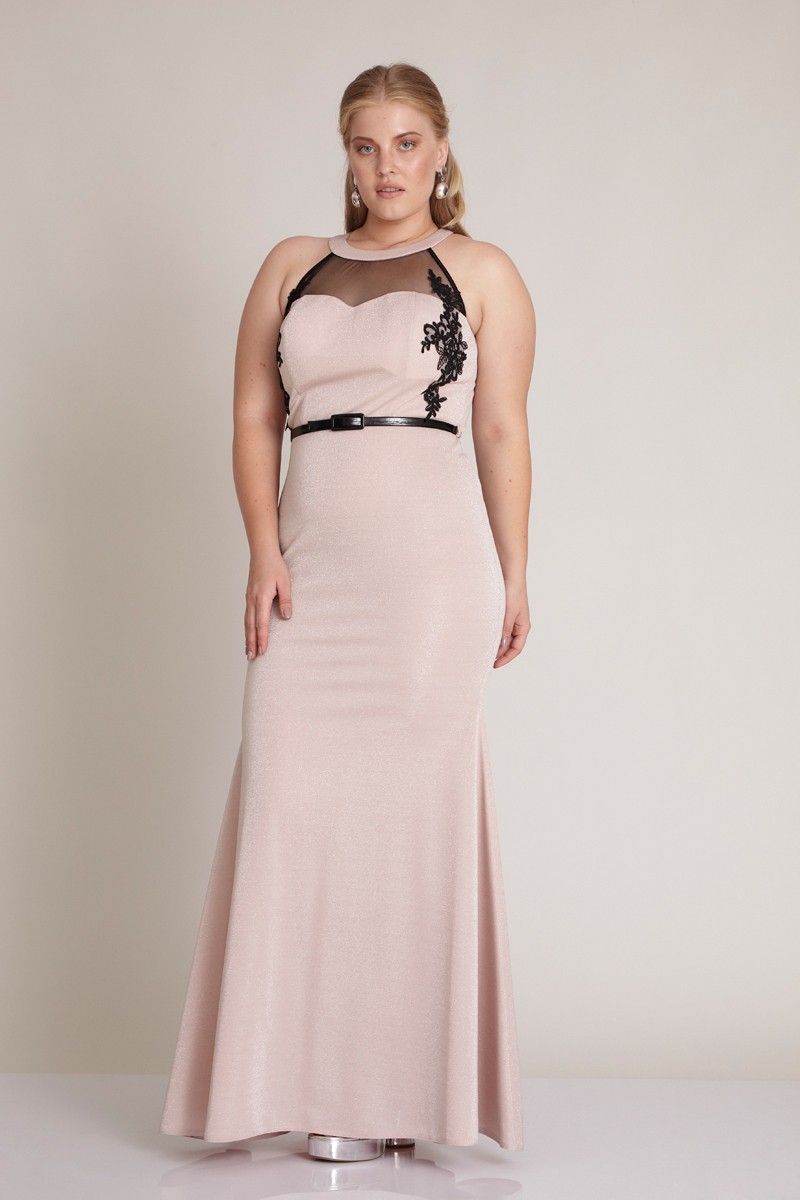 Powder Plus Size Knitted Sleeveless Maxi Dress