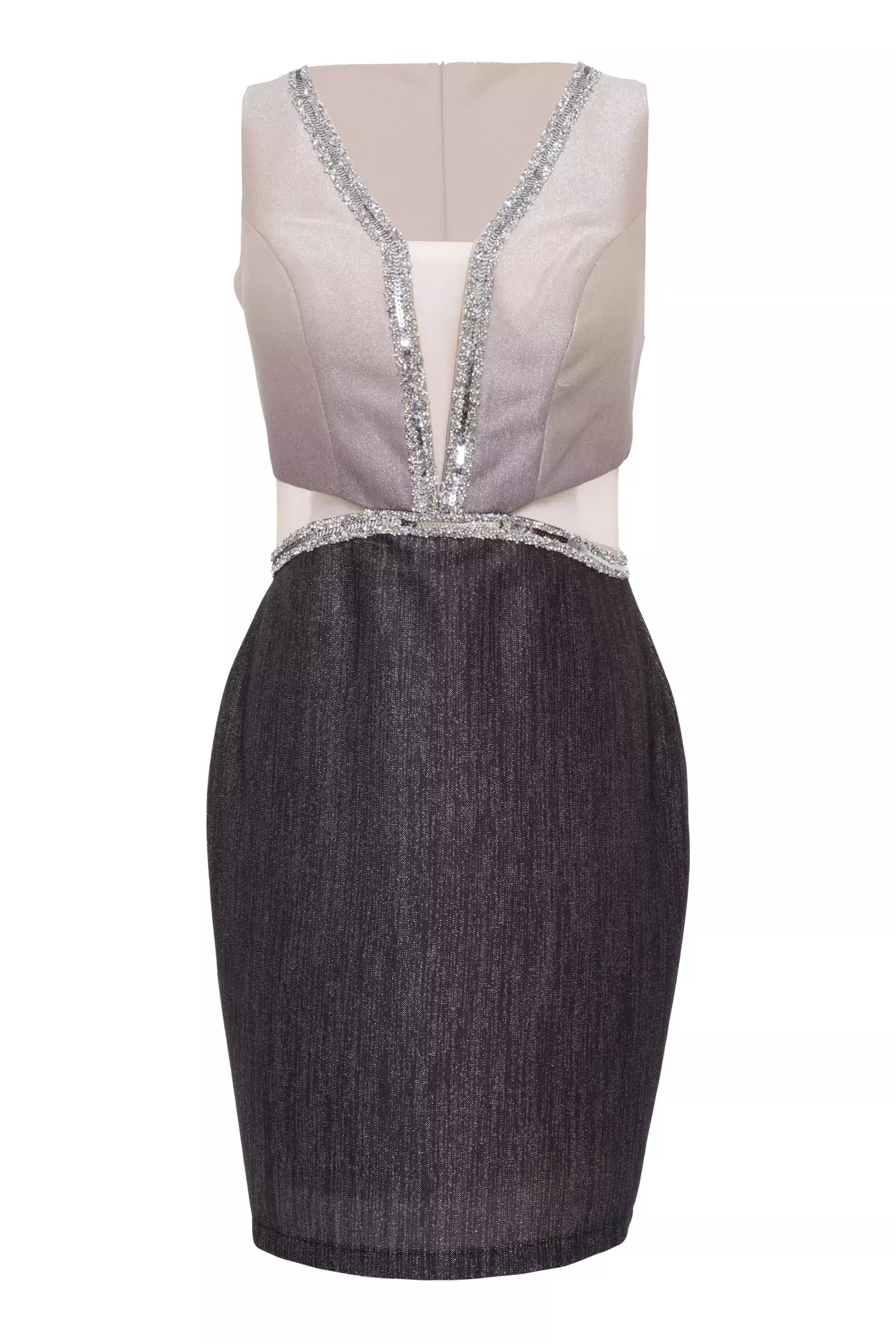 Black knitted sleeveless mini dress