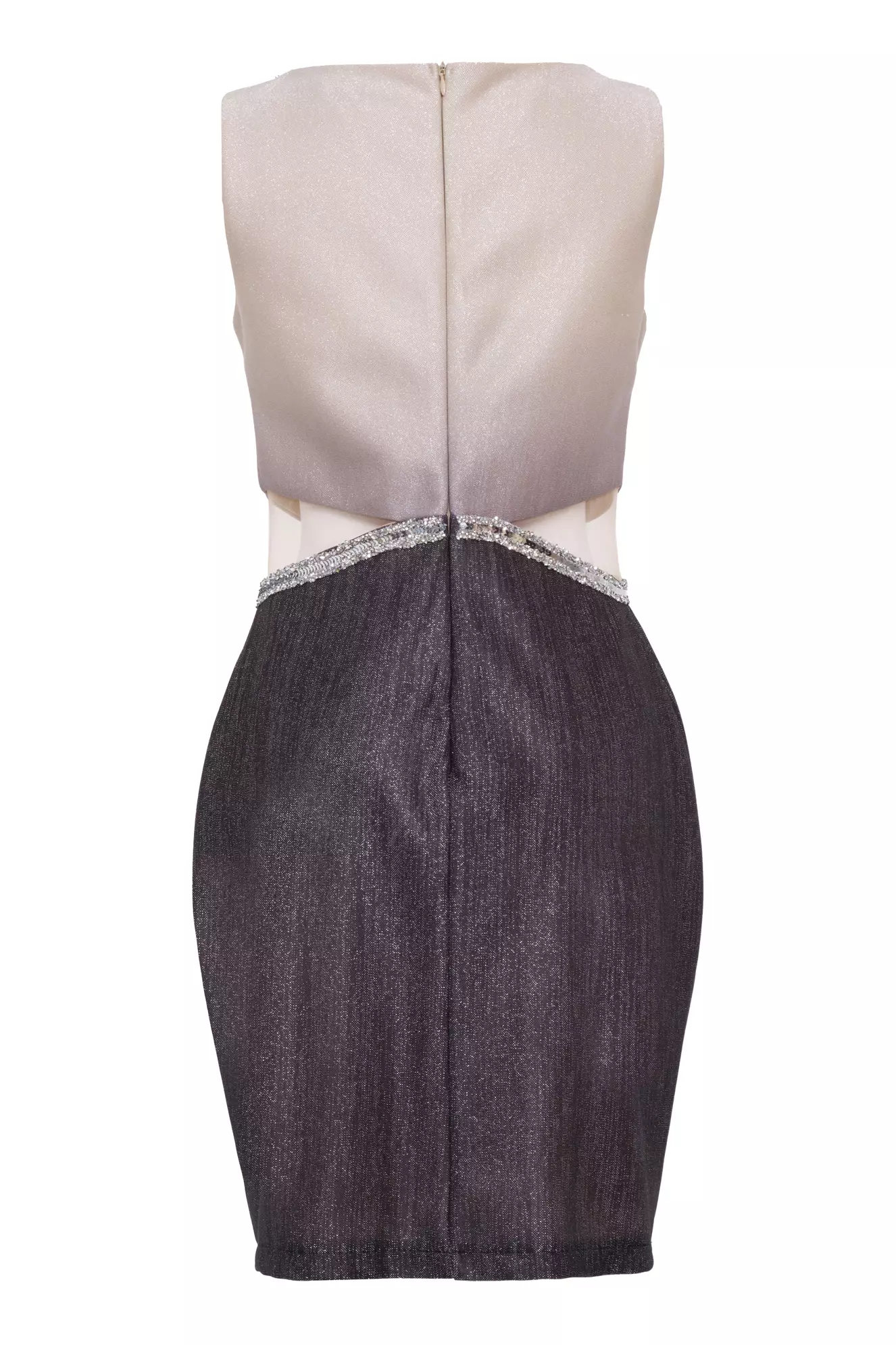 Black knitted sleeveless mini dress