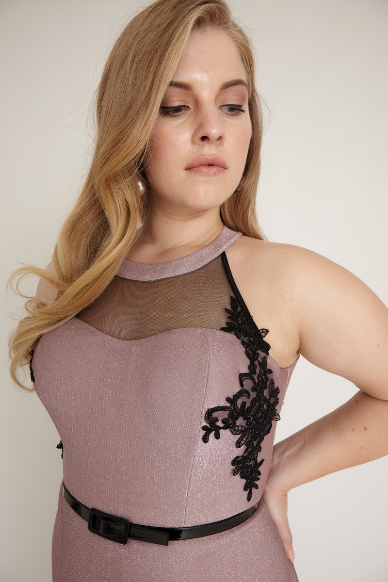 Plus Size Knitted Maxi Sleeveless Dress