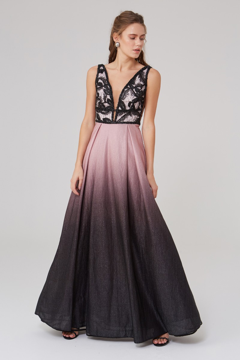 Gold With Dots Knitted Sleeveless Maxi Dress