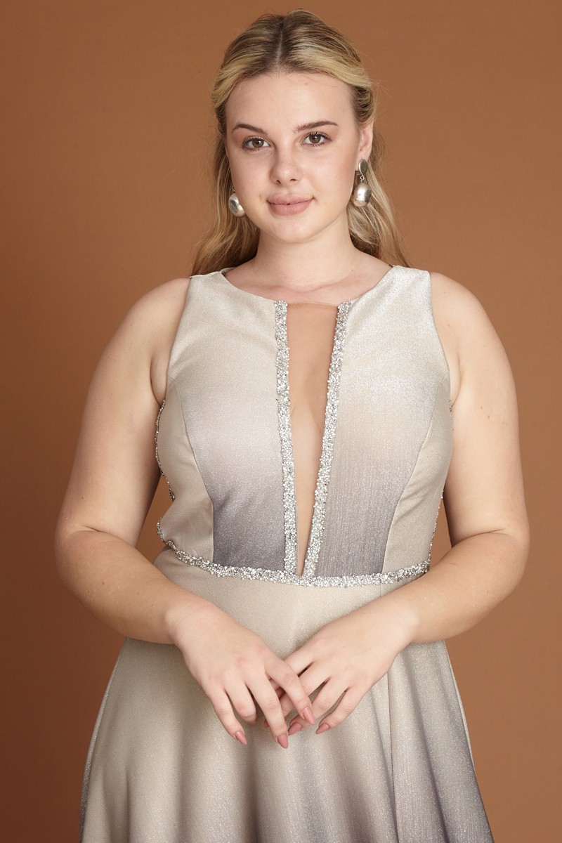 Plus Size Knitted Maxi Sleeveless Dress