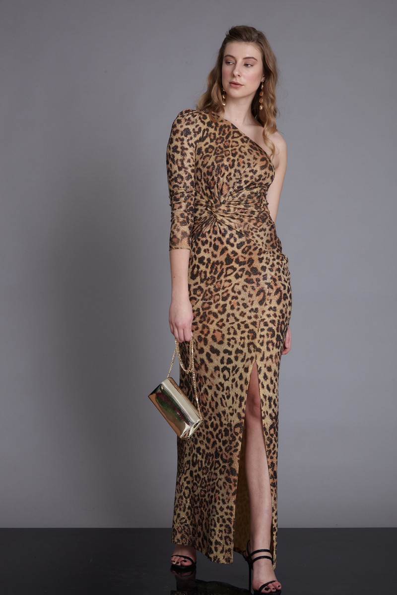 Gold Sequined Maxi Dress