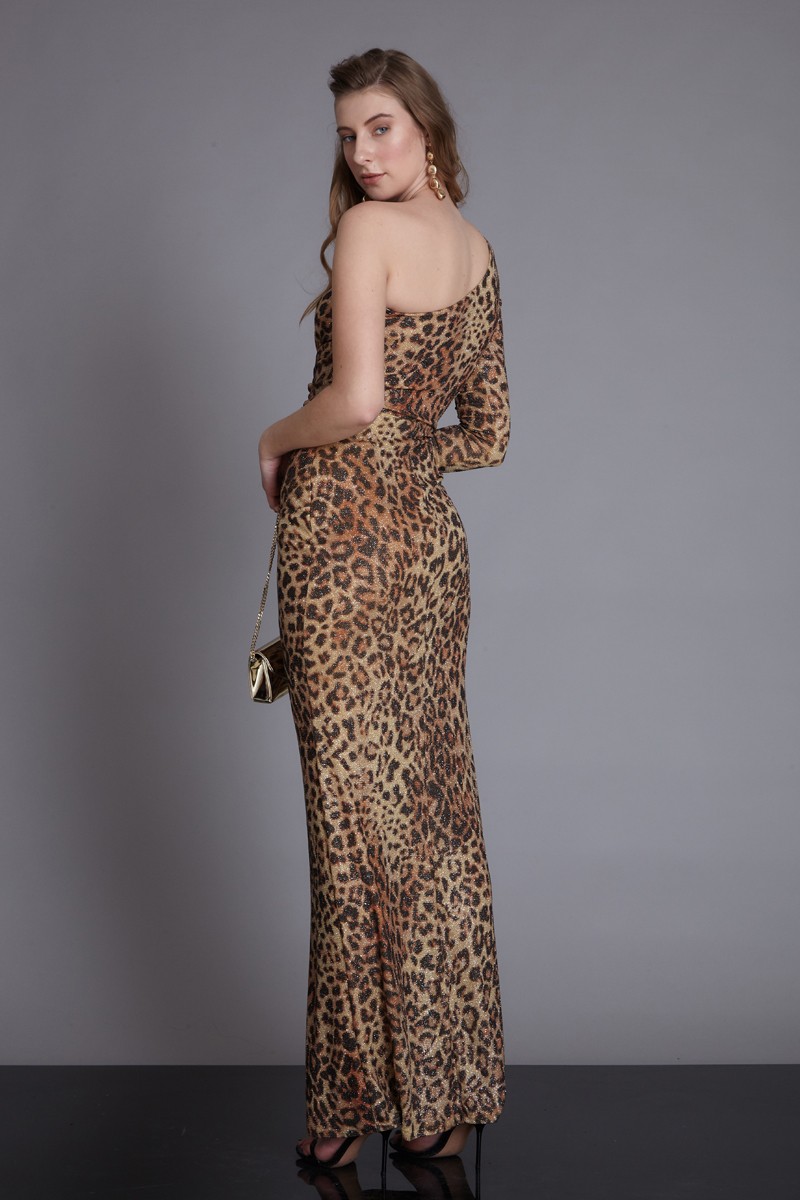 Gold Sequined Maxi Dress