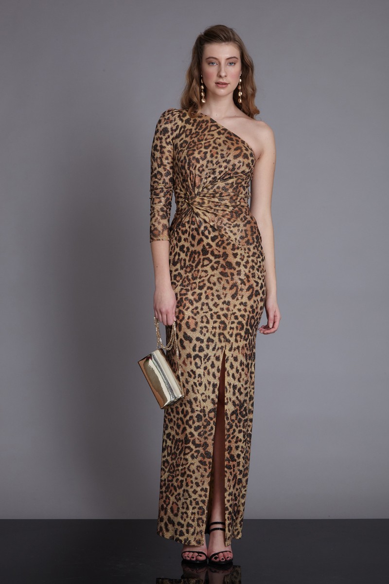 Gold Sequined Maxi Dress