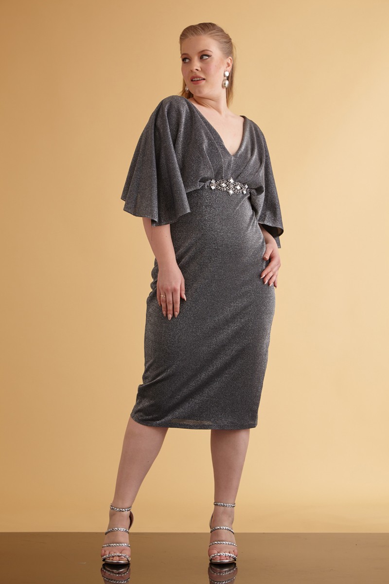 Silver Plus Size Knitted Sleeveless Maxi Dress