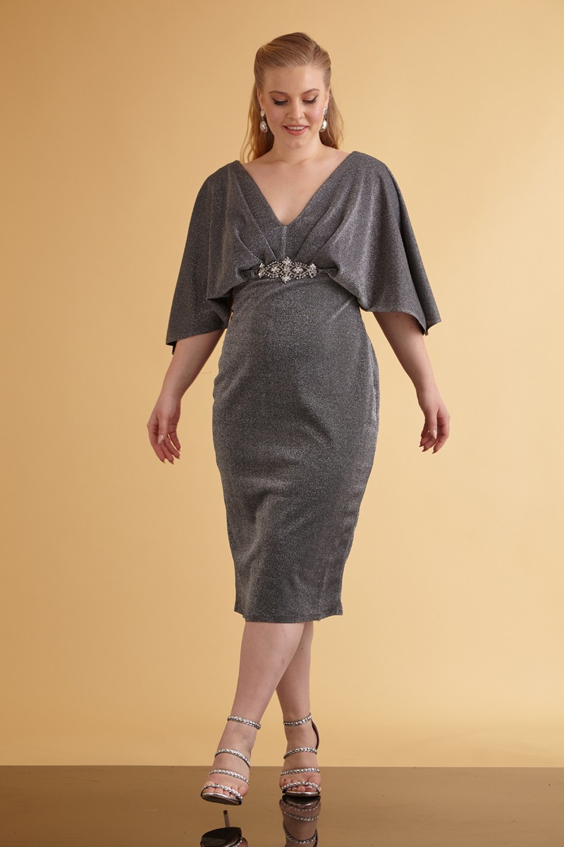 Silver Plus Size Knitted Sleeveless Maxi Dress