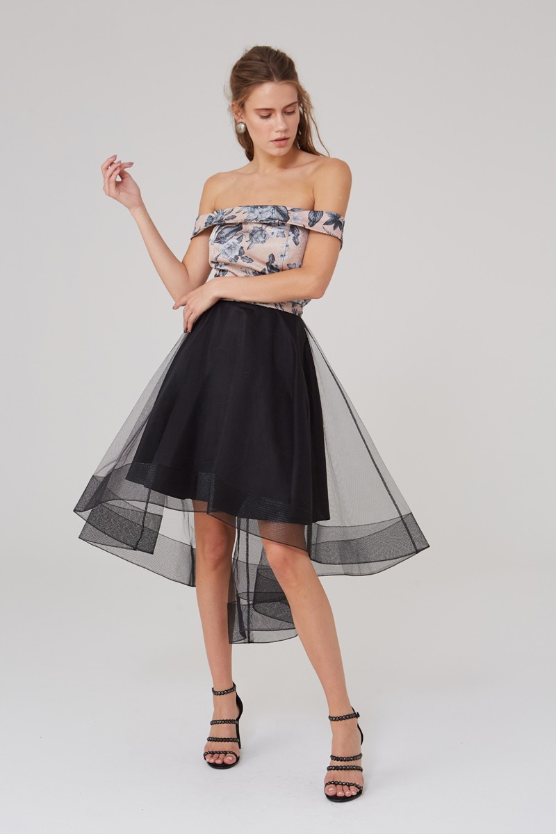 Print Y08 Knitted Short Sleeve Midi Dress