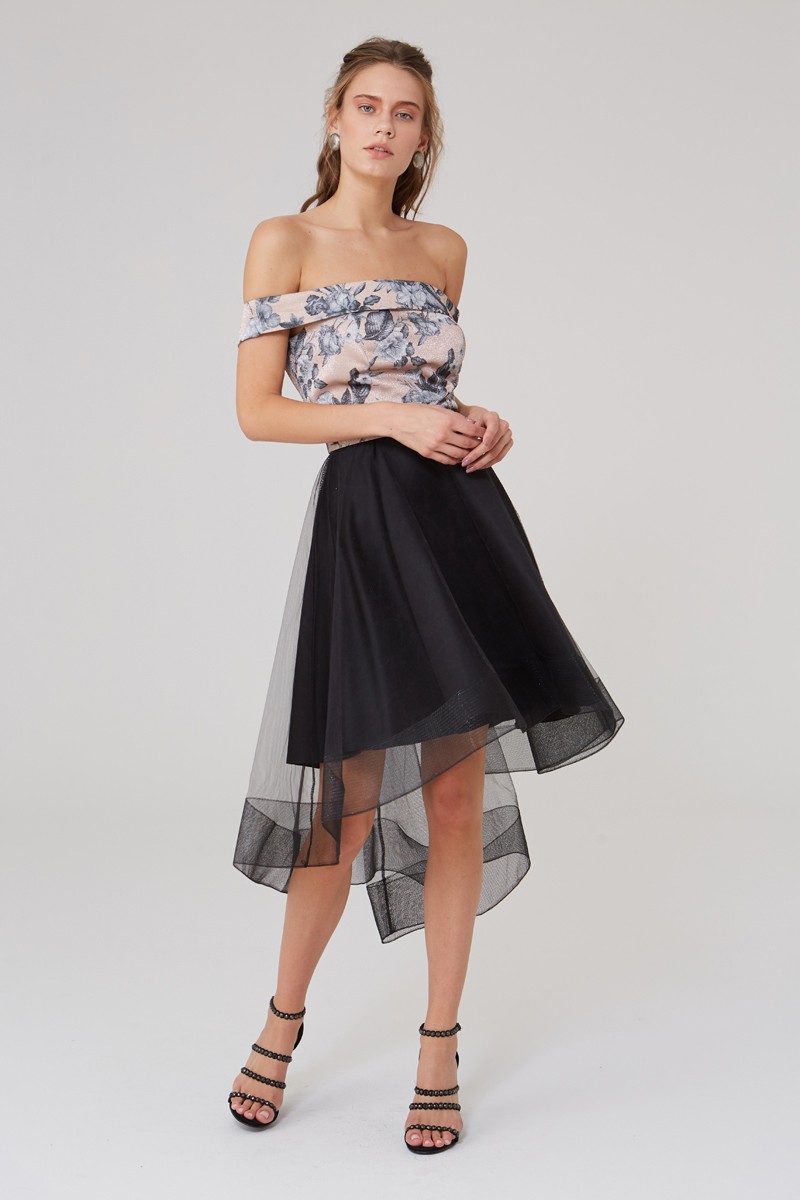Print Y08 Knitted Short Sleeve Midi Dress