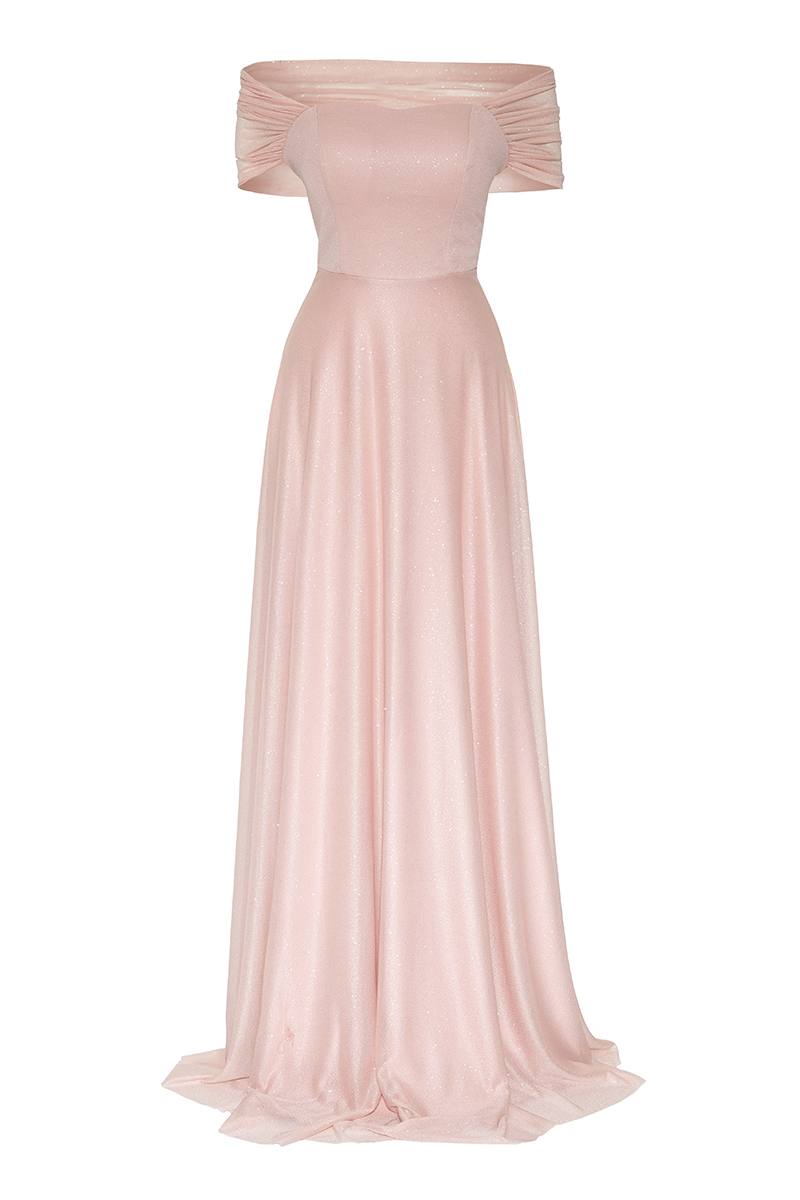 Blush Tulle Sleeveless Maxi Dress