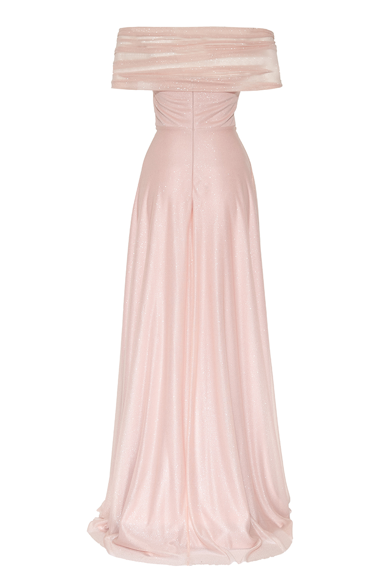 Blush Tulle Sleeveless Maxi Dress